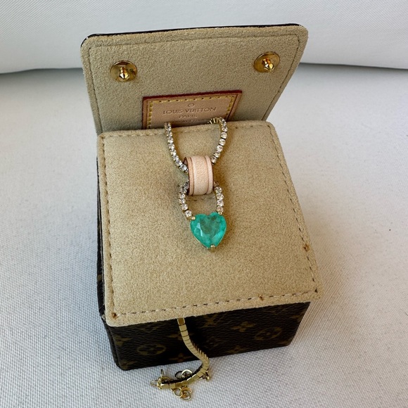 Louis Vuitton Monogram Canvas Travel Jewelry Box for a pendant/earrings/ring NWT - Picture 7 of 8